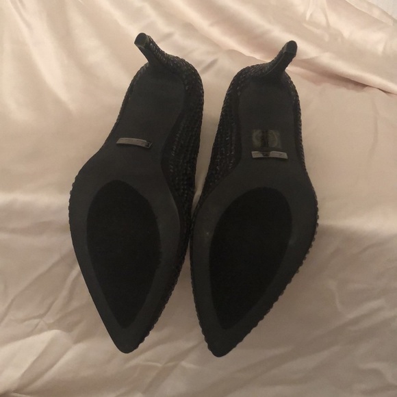 BNIB Lauren Lorraine Sparkly Black Heels Sz 9 & 1/2 - Picture 2 of 7